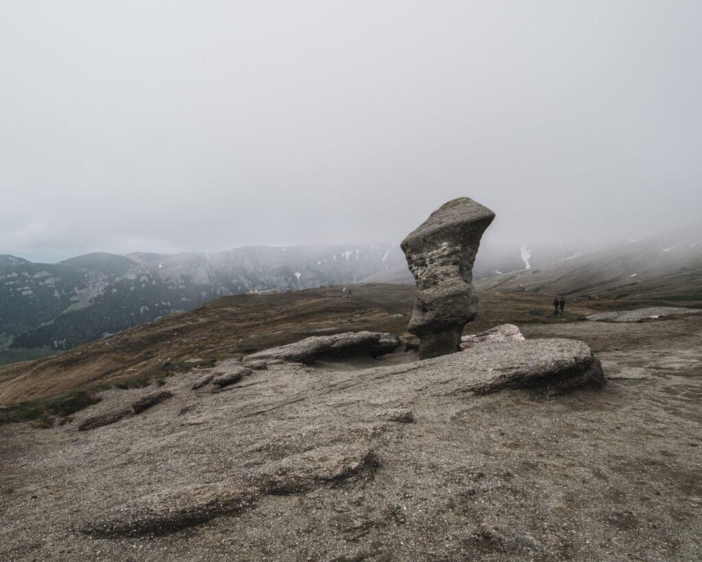 Rock formations on the Bucegi Plateau near the famous Sphinx
