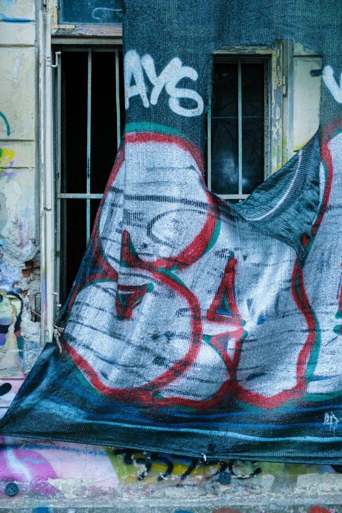 Graffitti on an abandoned building in Bucharest Romania