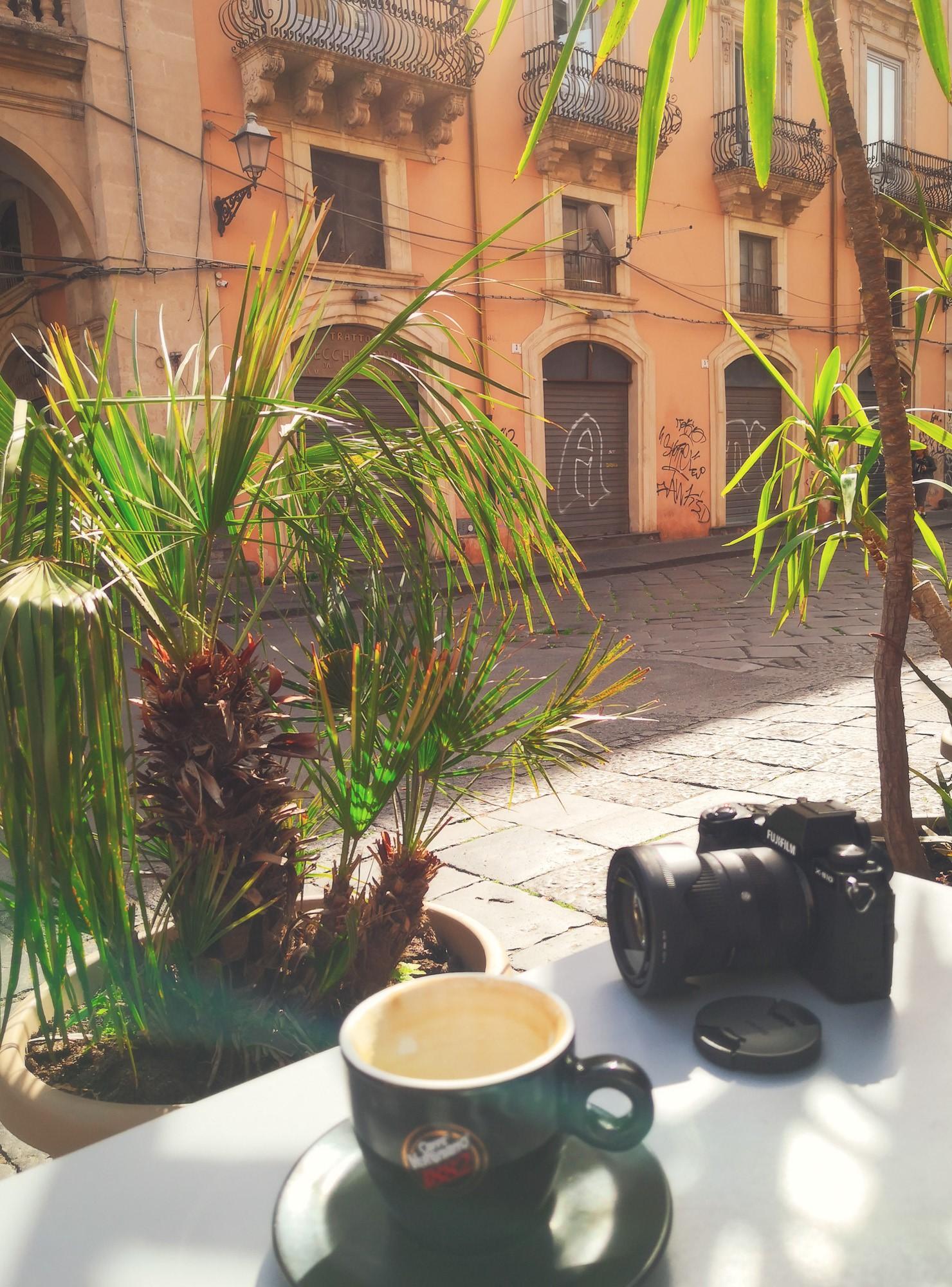 Quiet days, coffee and the Fujifilm X-S10 in Catania Sicily