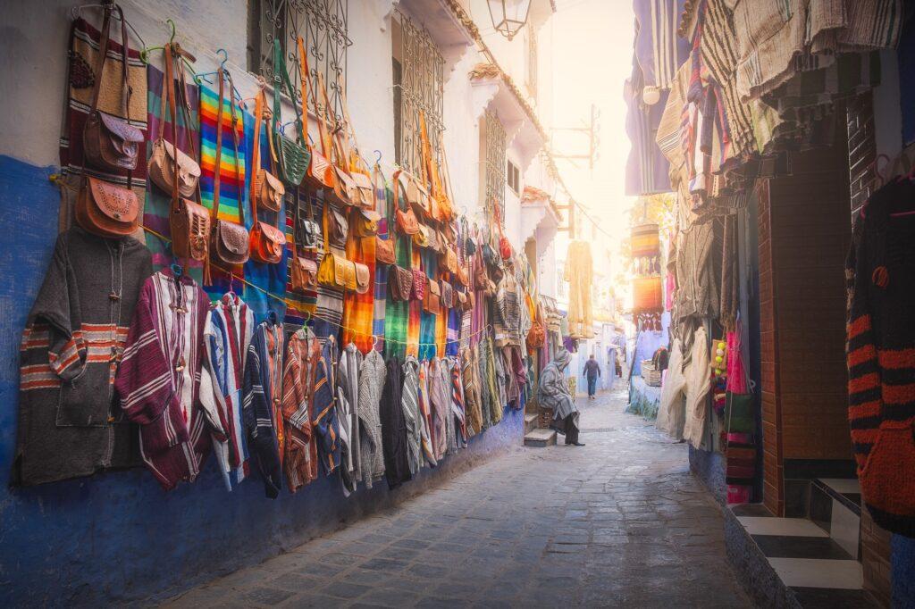 Street vendor in the medina of Chefchaouen Morocco