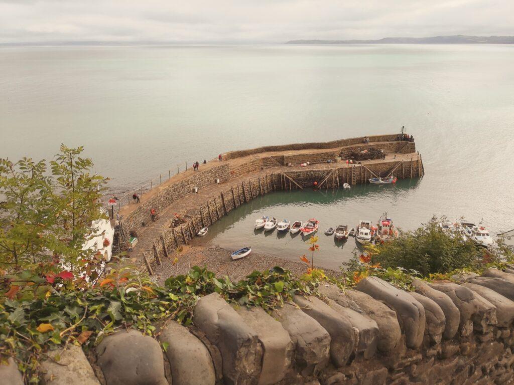 Harbor view in Clovelly village Devon England on the North Devon coast