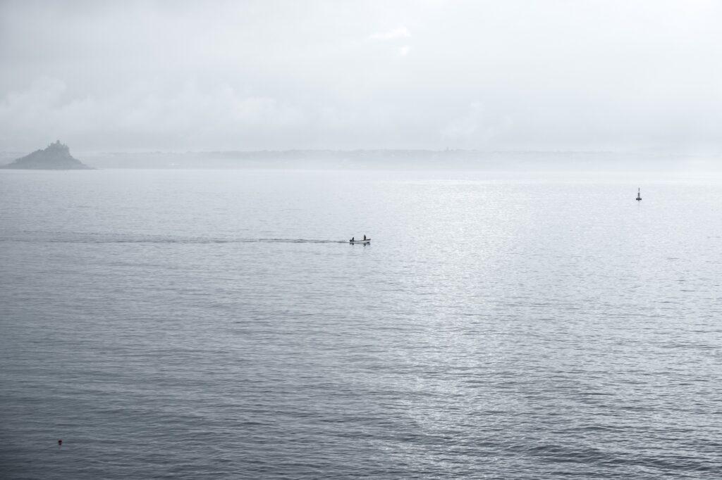Misty mornings along the Cornwall coast England