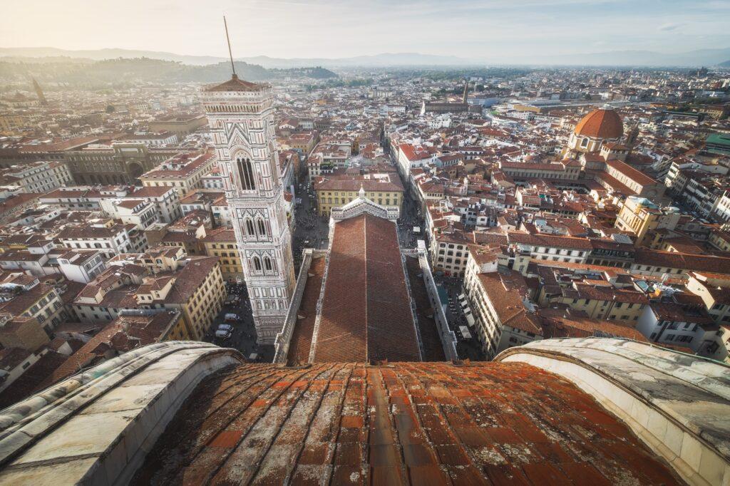 View from the Florence Duomo in Florence Tuscany