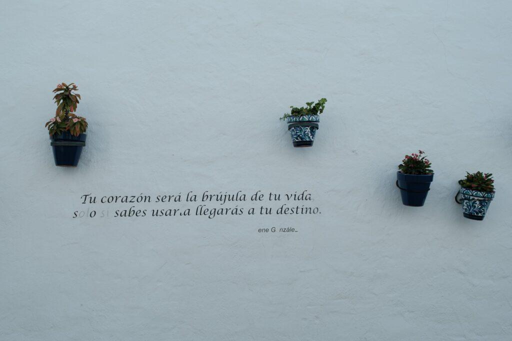 Writings on the wall in Mijas Pueblo Andalucia Spain