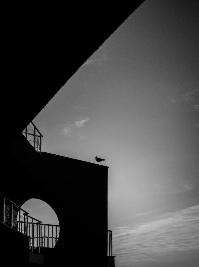 Morning minimal architecture in Nessebar Bulgaria