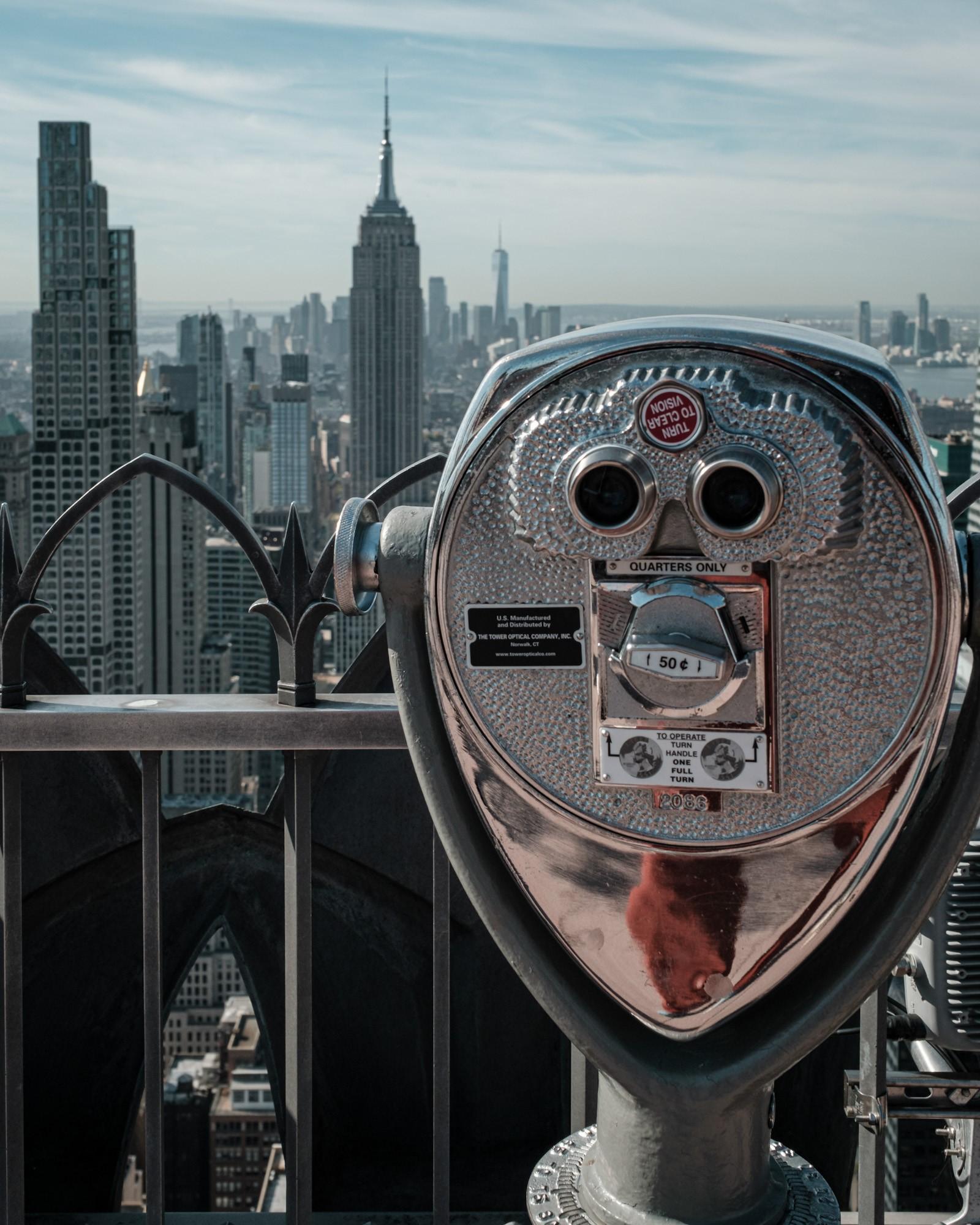 Watching The Empire State Building from Top of The Rock in New York