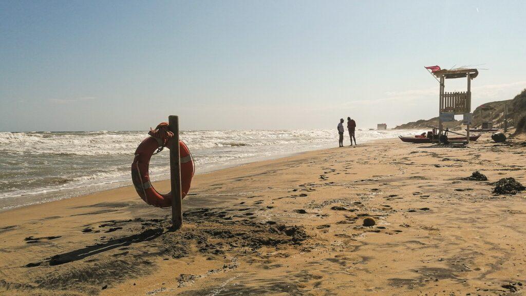 Autumn days at the beach near Ostuni in Puglia Italy