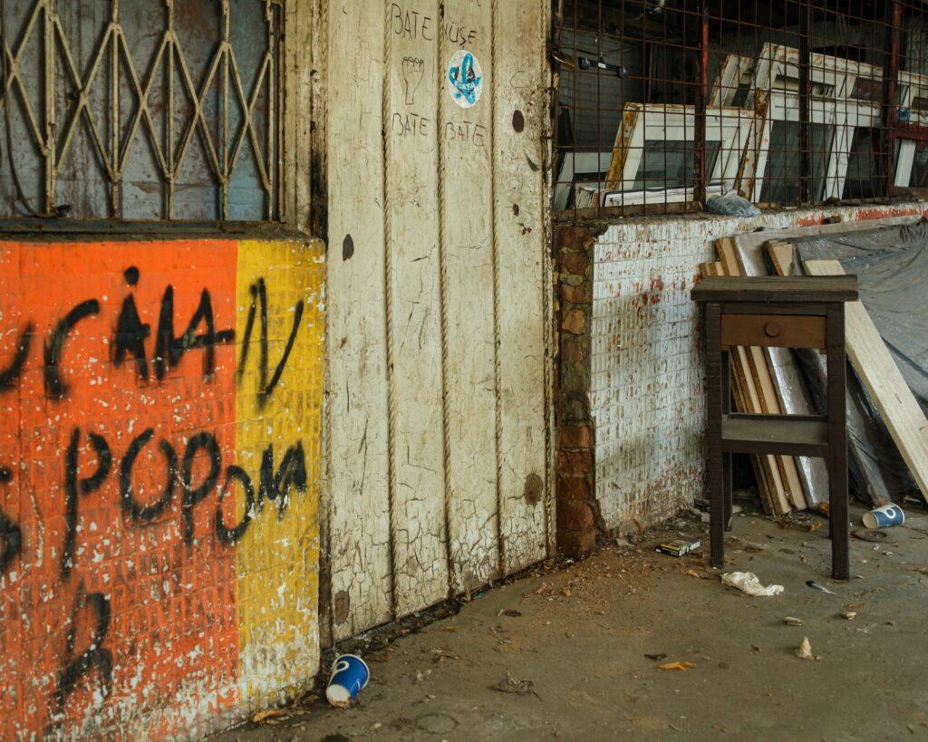 Abandoned shop in the center of Bucharest Romania