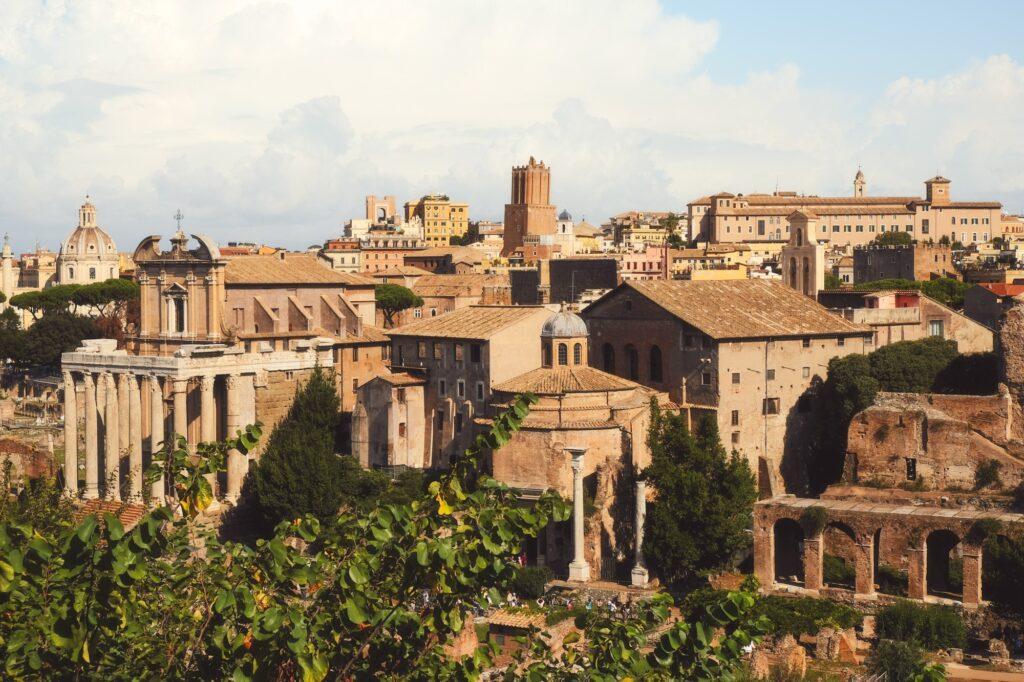 Cityscape view of Rome Italy photographed during the day