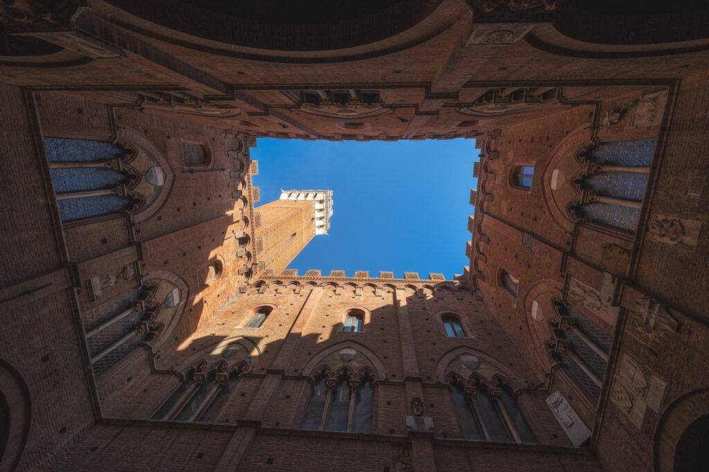 Looking up in Siena Tuscany