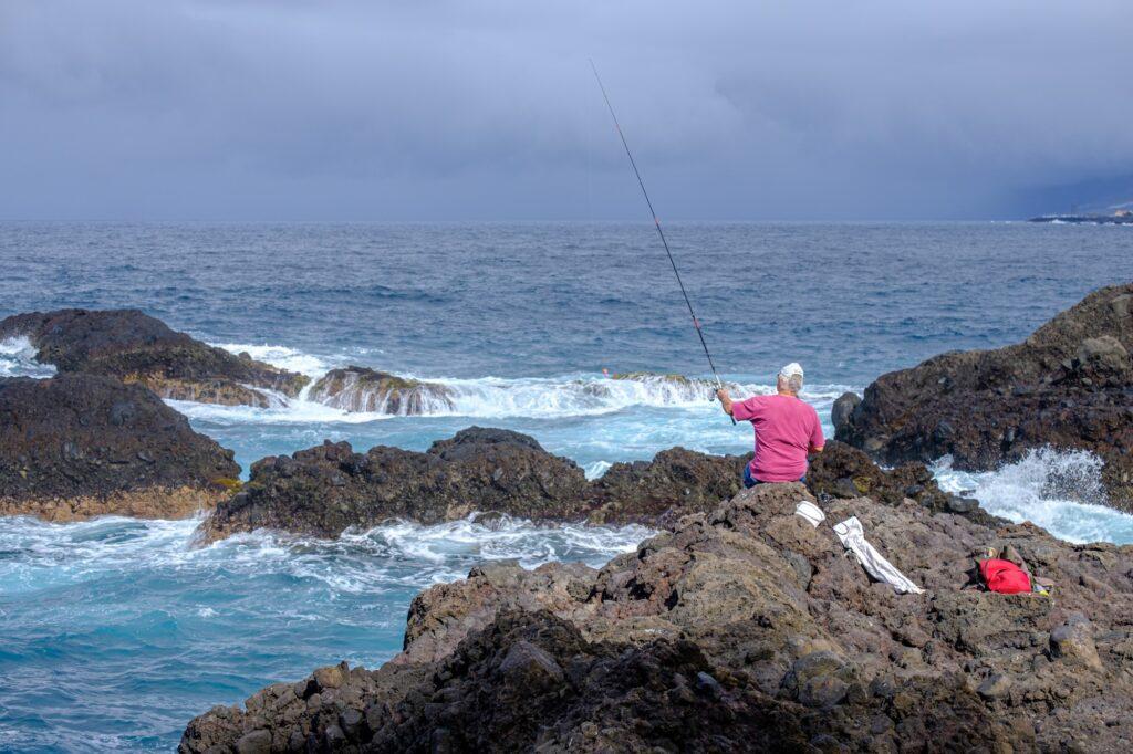 Old fisherman photographed close to Puerto de la Cruz in Tenerife Canary Islands