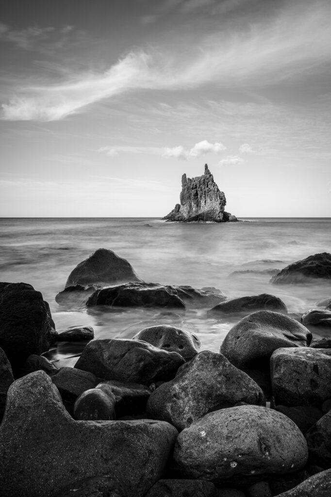 Rock formations in the ocean in Northern Tenerife Canary Islands
