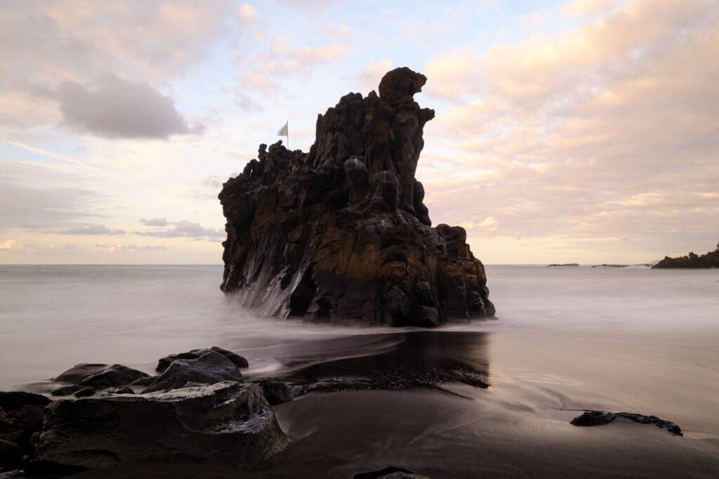 Rock formation close to Puerto de la Cruz photographed in Tenerife Canary Islands