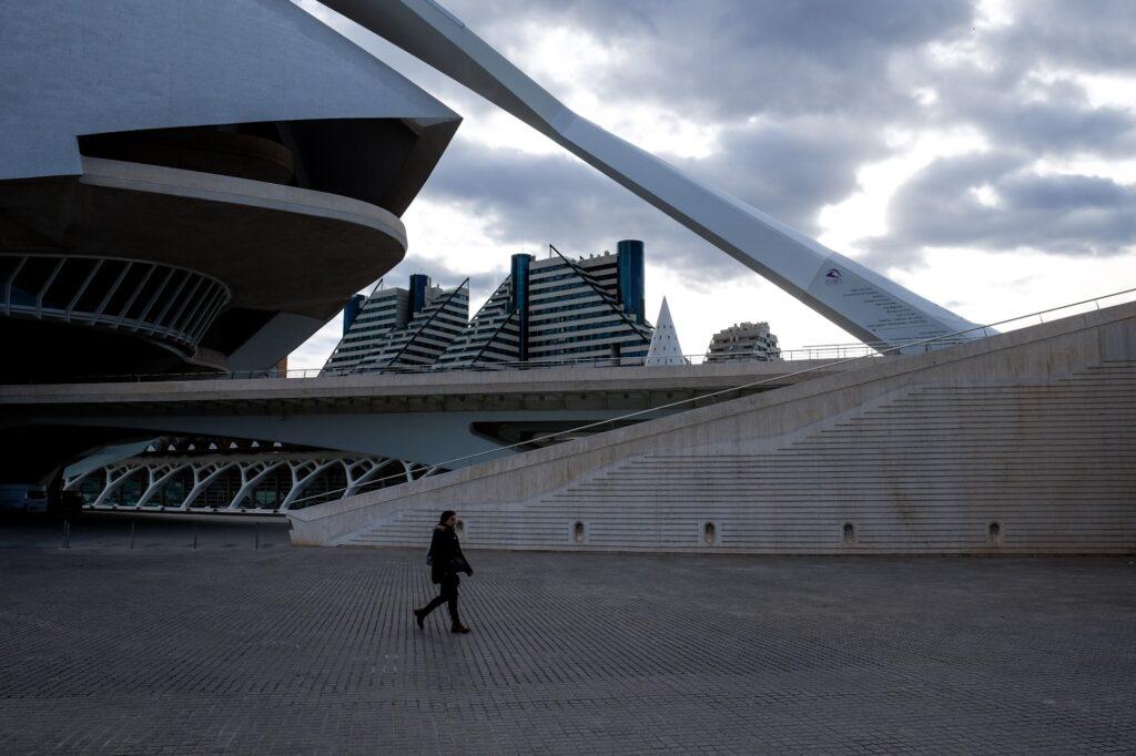 Modern architecture of the City of Arts and Sciences in Valencia