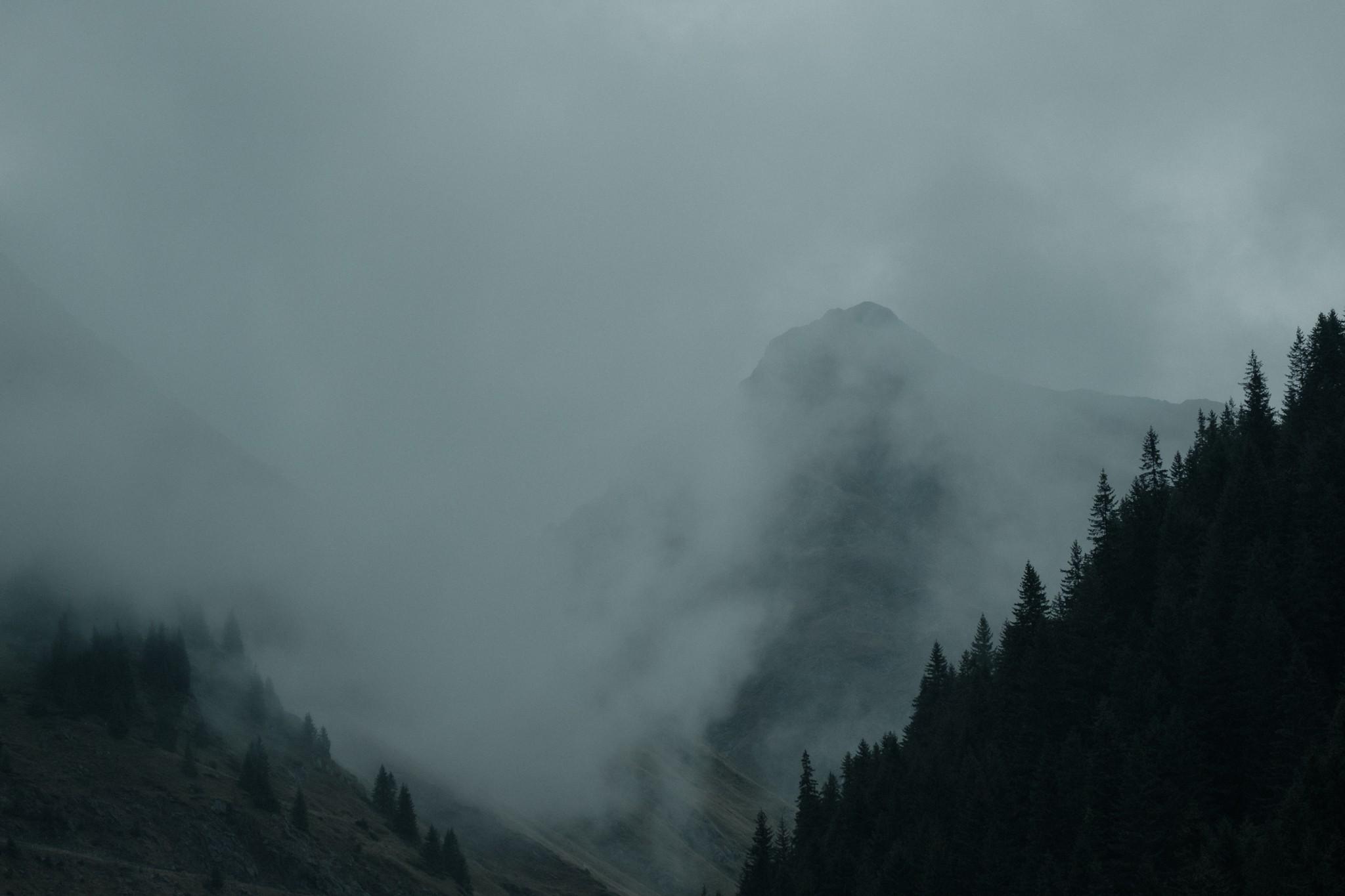 Foggy days over Transfagarasan Romania