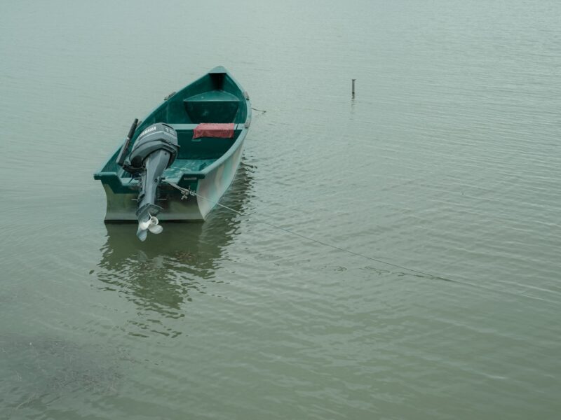 Fishing boat in Sarichioi Romania