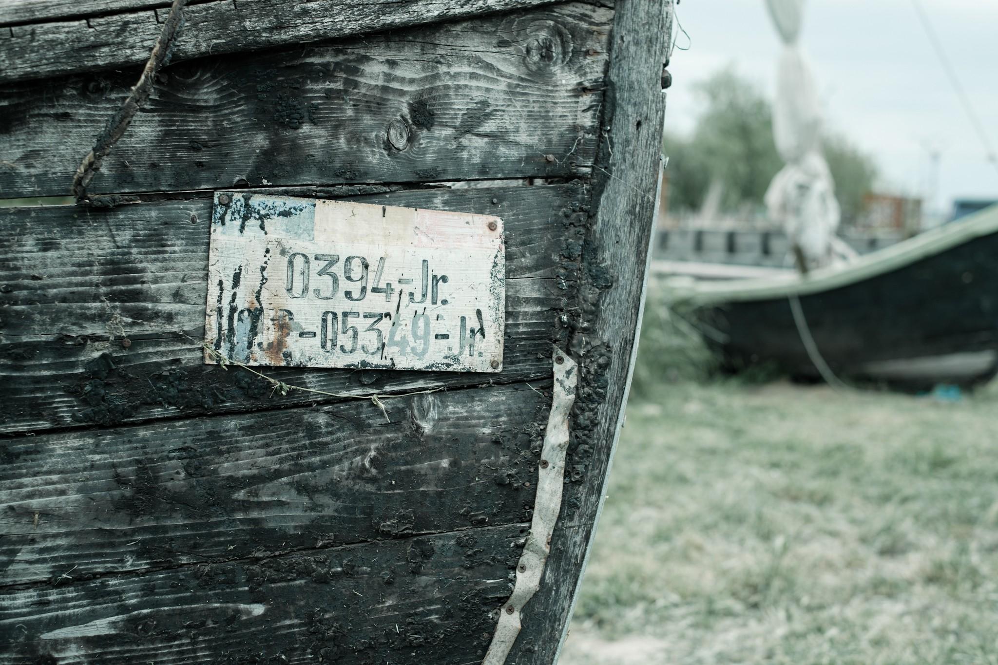 An old number on a boat in Sarichioi Romania